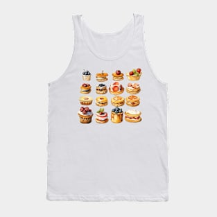 Delicious Variety of Pastry Desserts Tank Top